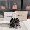 MECKOAL women's niche original high-end black sequin diamond bucket bag
