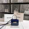 MECKOAL niche original high-end gem blue crocodile pattern small square bag