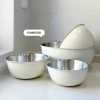 Beige stainless steel basin baking salad bowl