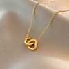Double-ring love pendant necklace