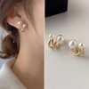 Pearl French retro stud earrings