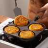 Household cast iron 4-hole fried egg pancake pan