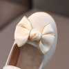 Bow bow girls' small leather shoes