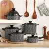5pcs black Japanese ceramic casserole