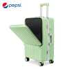 high-quality PEPSI unisex suitcase front opening aluminum frame pull-rod