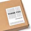 50 pcs rectangular thank you stickers