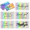 50 sheets/pack 9*5cm laser rainbow thank you card