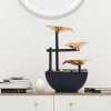 Luxury LED Light Cascading Leaf Tabletop Water Fountain