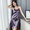 Women Satin Silk Sexy Sleeveless Mini Nightgown