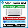 Apple Mac Mini M4 16+512GB customized machine supports pre-installing OpenClaw and DeepSeek