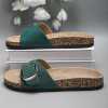 Women’s Comfortable Casual Cork Footbed Buckle Slide Sandals