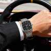 Men’s Luxury Square Quartz Wristwatch – Stainless Steel Strap