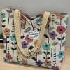 New Flower Floral Canvas Tote Bag