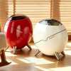 Luxury large-capacity high-grade egg-shaped trash can