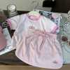 new summer girls children's pink two-piece set trend