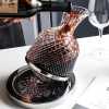 360 Rotating Wine Decanter Tumbler 1500ml Decanter Dispenser Crystal Glass Bottle