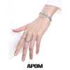 APOM mint-colored niche original sterling silver ring