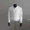 Men’s Ribbed Knitted Long Sleeve Polo