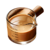 Glass Espresso Measuring Cup with Wooden Handle