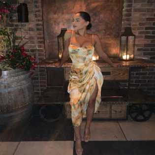 Inns web celebrity halter dress