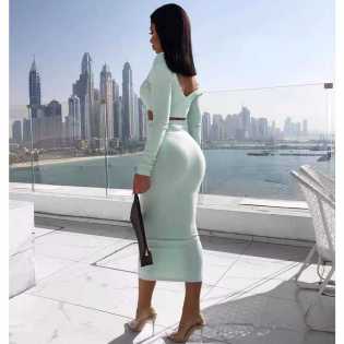 INNS wool-t-shirt-+-high-waist-fashion-skirt