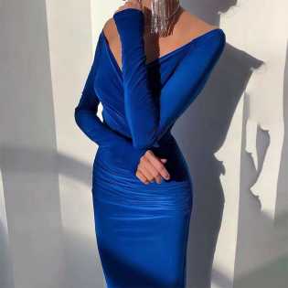 women's-sexy-v-neck-pleated-dress