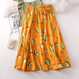 avocado spring-and-summer-female-skirt