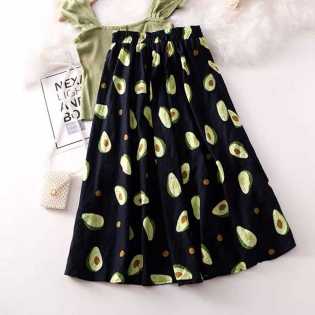 avocado spring-and-summer-female-skirt