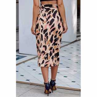2023 leopard-print women's high waist skirt