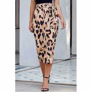 2023 leopard-print women's high waist skirt