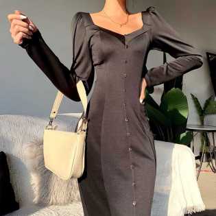 french-retro-women-long-sleeve-women's-dress