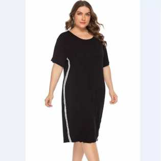 black-plus-size-angels-casual-gown