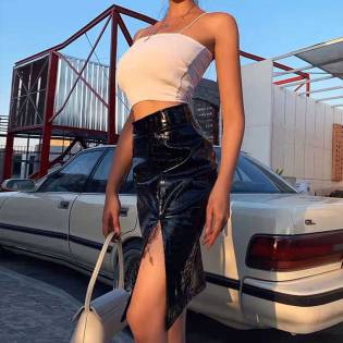 2023-women's-croc-leather-skirt