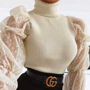 instahot-turtle-neck-mesh-sleeve-shirt