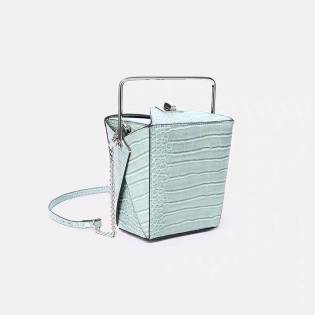 croc pattern versatile bucket bag