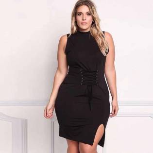 plus size angels black dress