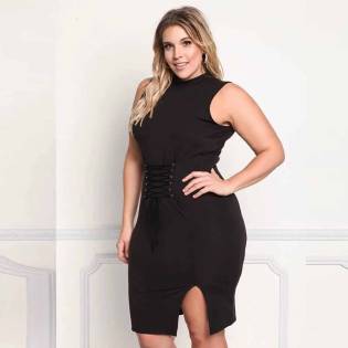 plus size angels black dress