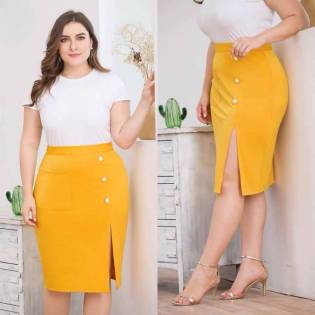 plus size angels yellow skirt