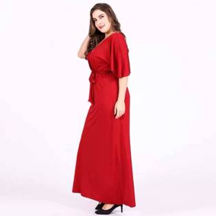 plus size angels long red gown