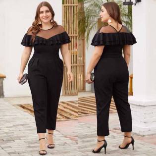 plus size angels hot casual jumpsuit