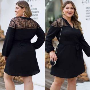 plus size angels elegant black dress