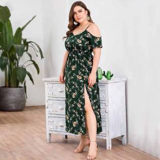 green plus size angels evening dress