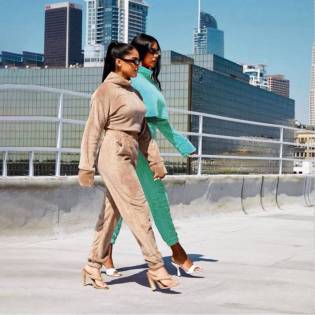 Ladies-autumn-high-collar-casual-suit