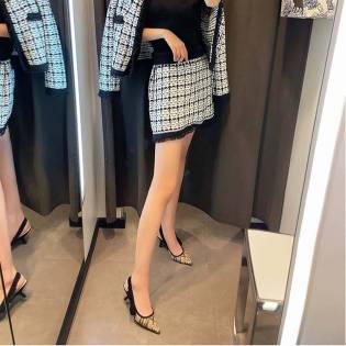 pointed lace heels 5.5cm