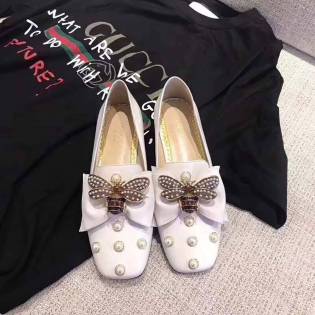 ladies pearl gucci shoes