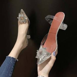 transparent high heel shoes