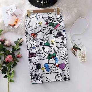 toon print women's skirt