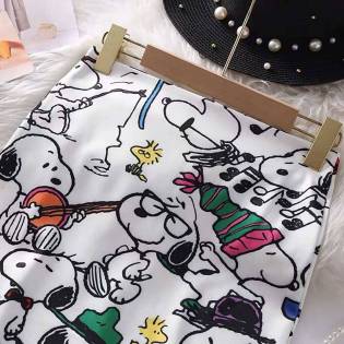 toon print women's skirt