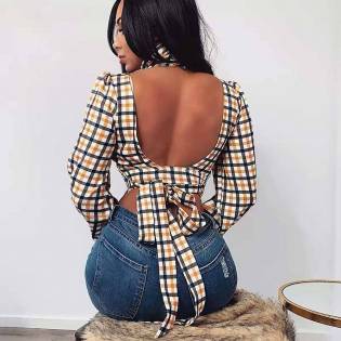 vintage check shirt for women