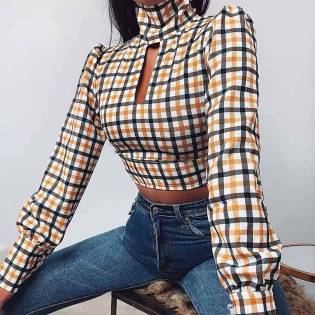 vintage check shirt for women